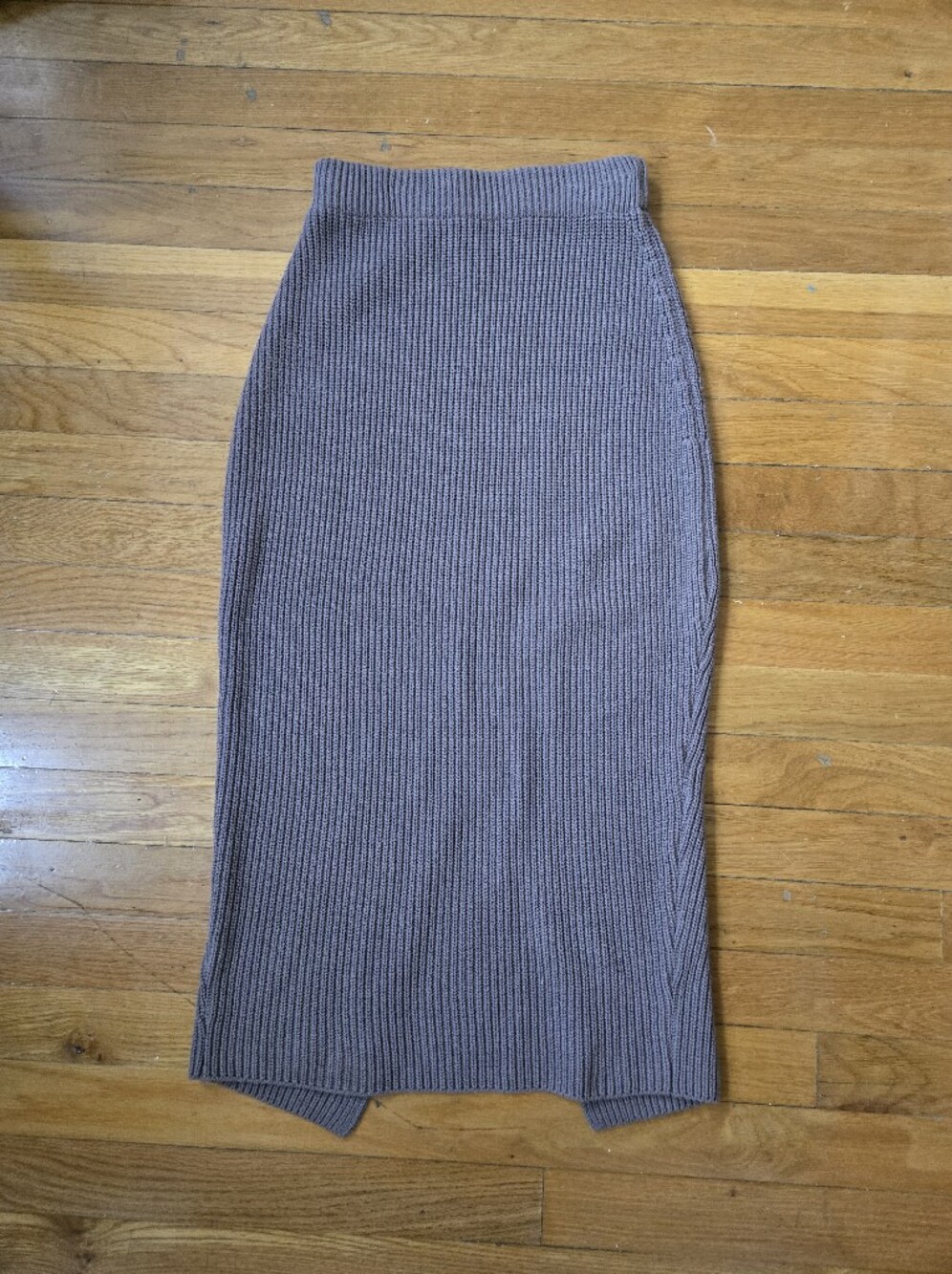 The Frankie Shop | Ribbed-Knit Skirt Size XS in Carafe Brown